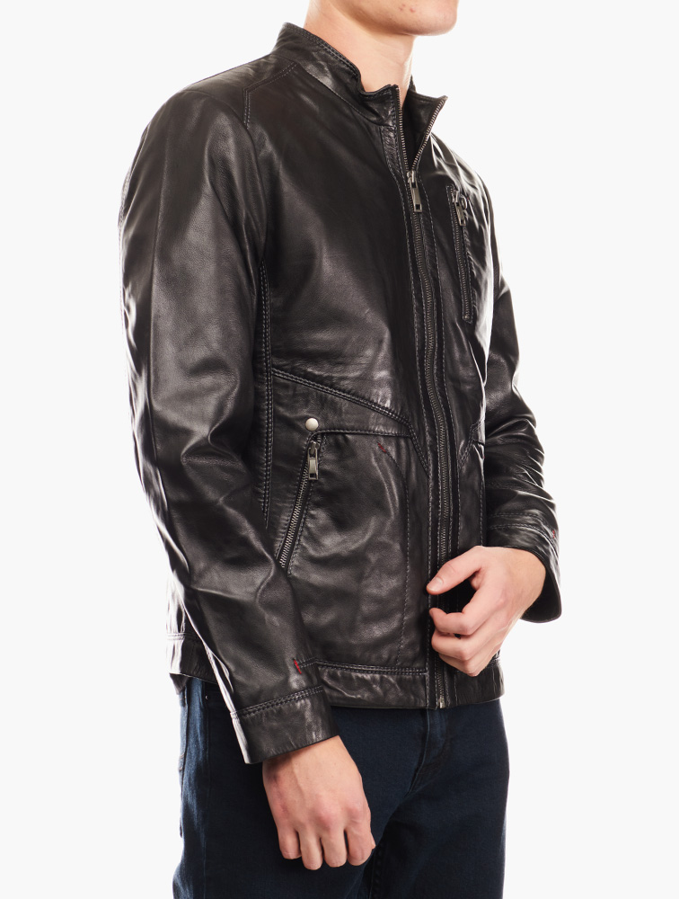 MyRunway | Shop Leather Lounge Black Vira Ferradini Leather Jacket